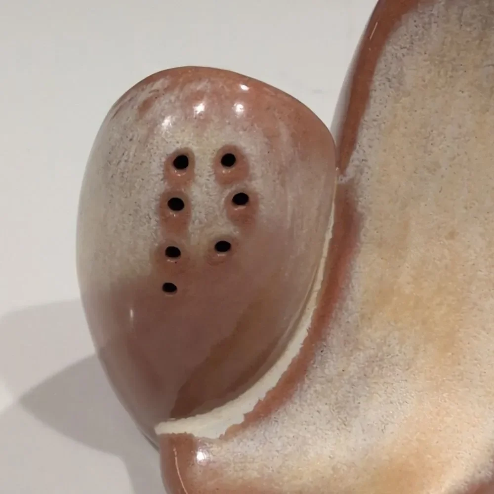 Frankoma Pottery Desert Gold Lazy Bones Vintage Salt and Pepper Shaker Set